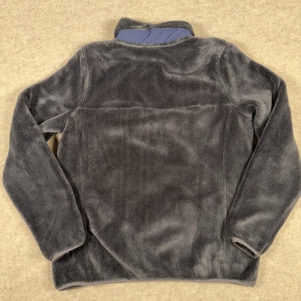 LL Bean Hi-Pile Fleece Pullover 1/4 Snap Jacket Womens Medium Gray Style 505112 - Picture 5 of 13